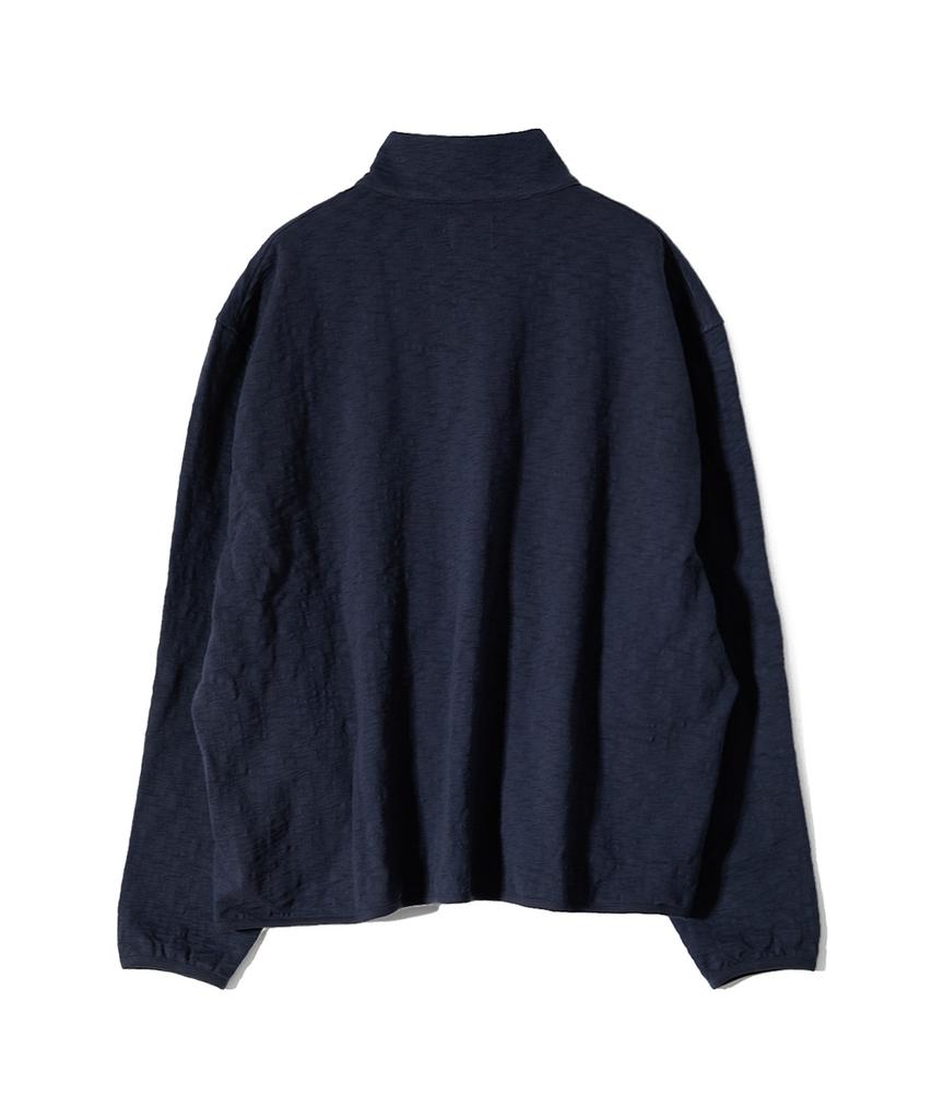 Horlisun Baxter Slub Zip Up Jacket Navy