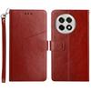 For OnePlus 13R 5G Case with Wrist Strap Y Shaped Lines Imprint Leather Phone Cover