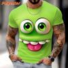 3D Print Abstract Face T-shirt For Men Funny Colorful Graphic Short-sleeved Tees Summer Fashion Round Neck Tops Street T Shirts