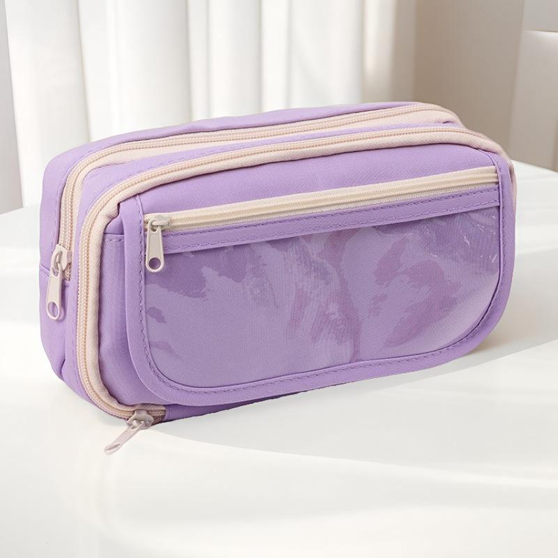 New Transparent Pencil Case, Nine-layer Panda Pencil Case, Large-capacity Stationery Case, High-value Pencil for Junior High School Students and Girls