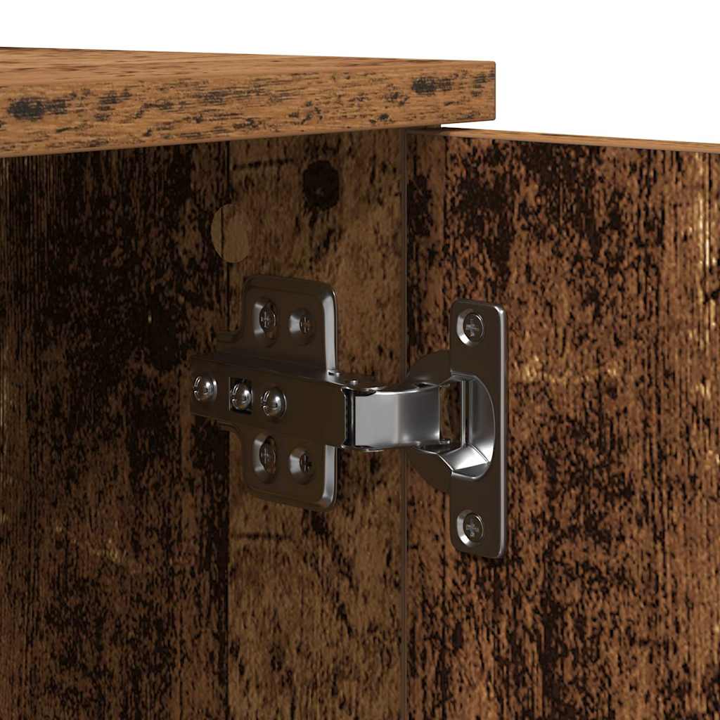 Storage Cabinet 2 pcs Reclaimed Wood Look 103 x 41 x 40 cm