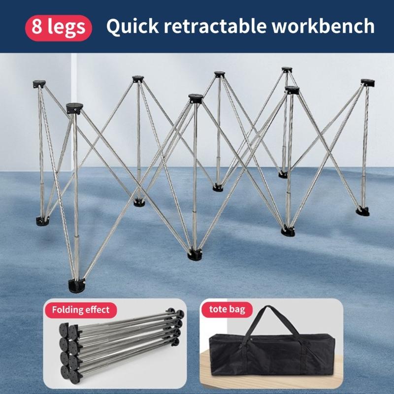 Portable Sawhorse Spiders Leg Workbench Foldable Work Tables Support Work Quick Telescopic Bracket with Carry Bag