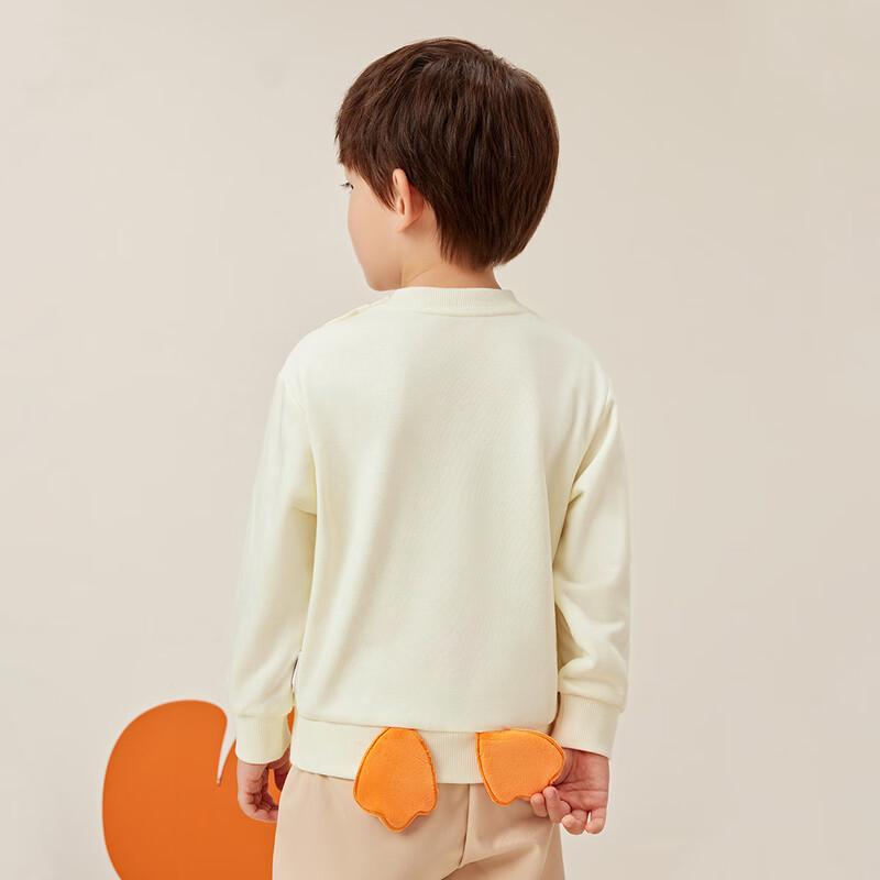 B.Duck Boys' Playful Duck Crew Neck Sweatshirt