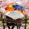1pc Golf Fire Pattern Umbrella Design Automatic Opening and Closing Umbrella, High-quality Travel Umbrella,  c1128232