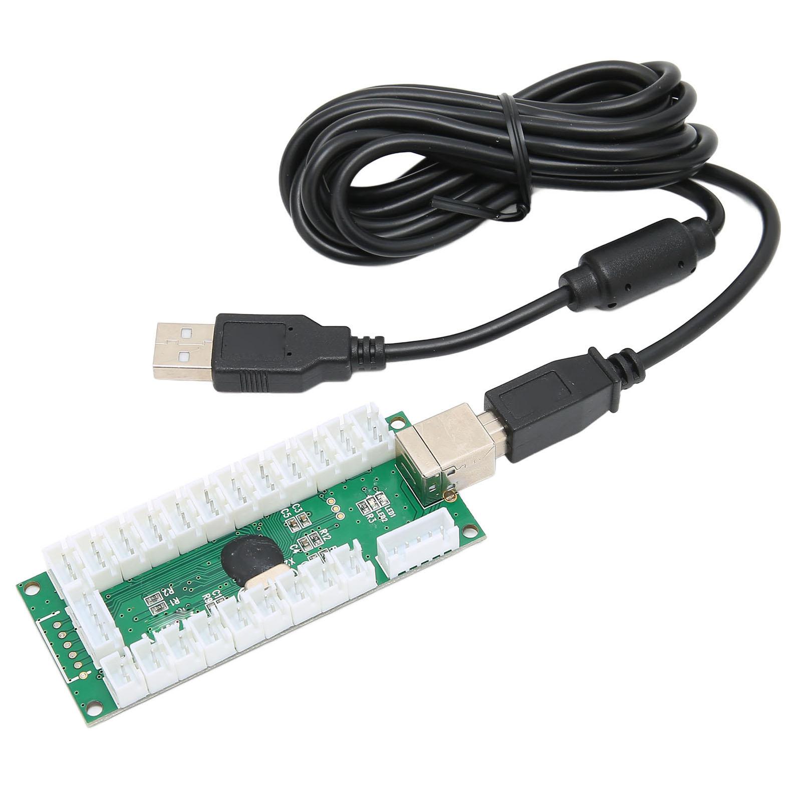 

QM070921 Arcade Game Encoder with USB Cable Durable Zero Delay Game Console Encoder for PC