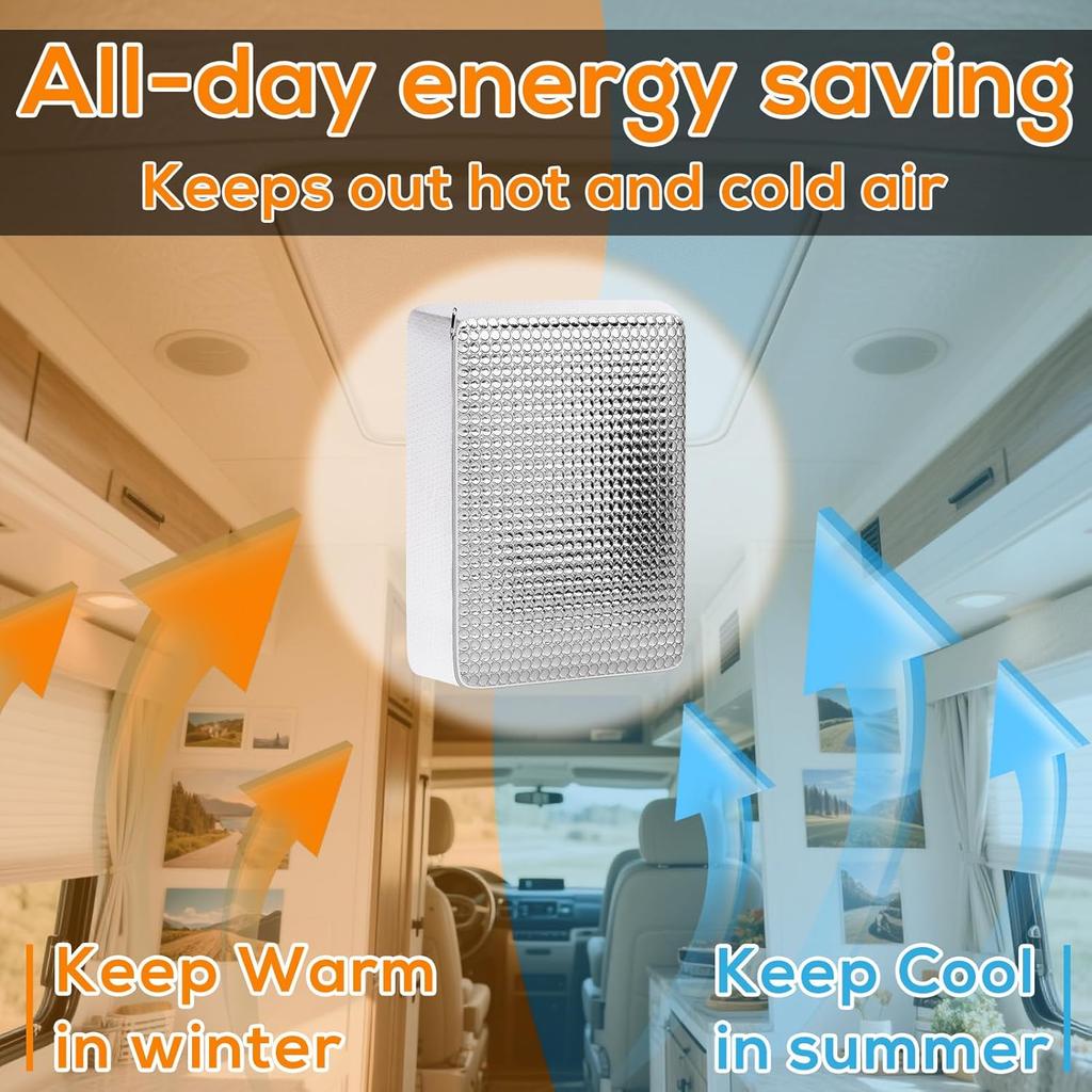 YUNVI RV Skylight Ulator 14X22X2.8,RV Vent Cover And Skylight Shade,Waterproof RV Vent Ulator Sunroof Pillow For Ide Camper Shower