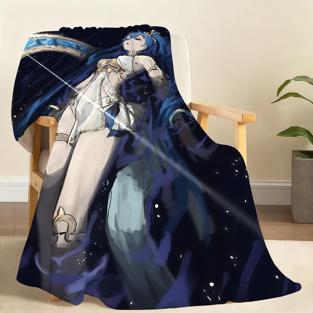Game W Wuthering W WaveS I IUNO Blanket For Soft Throw Blanket for Picnic Bed Sofa Home Bedroom Cozy Warm Comfortable