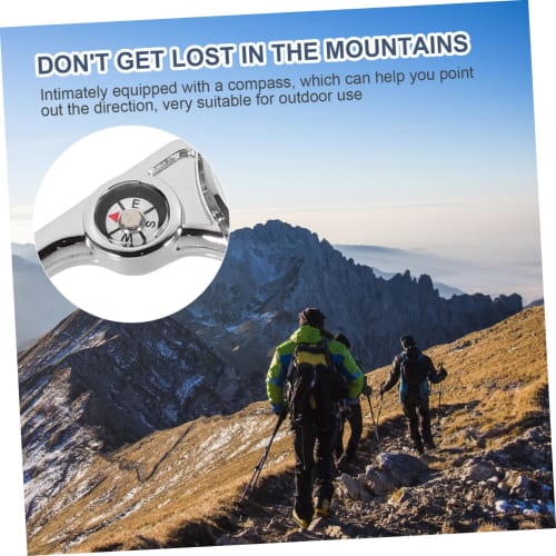 BESPORTBLE 1-Piece Outdoor Carabiner Watch for Mountaineering, Multifunctional and Practical