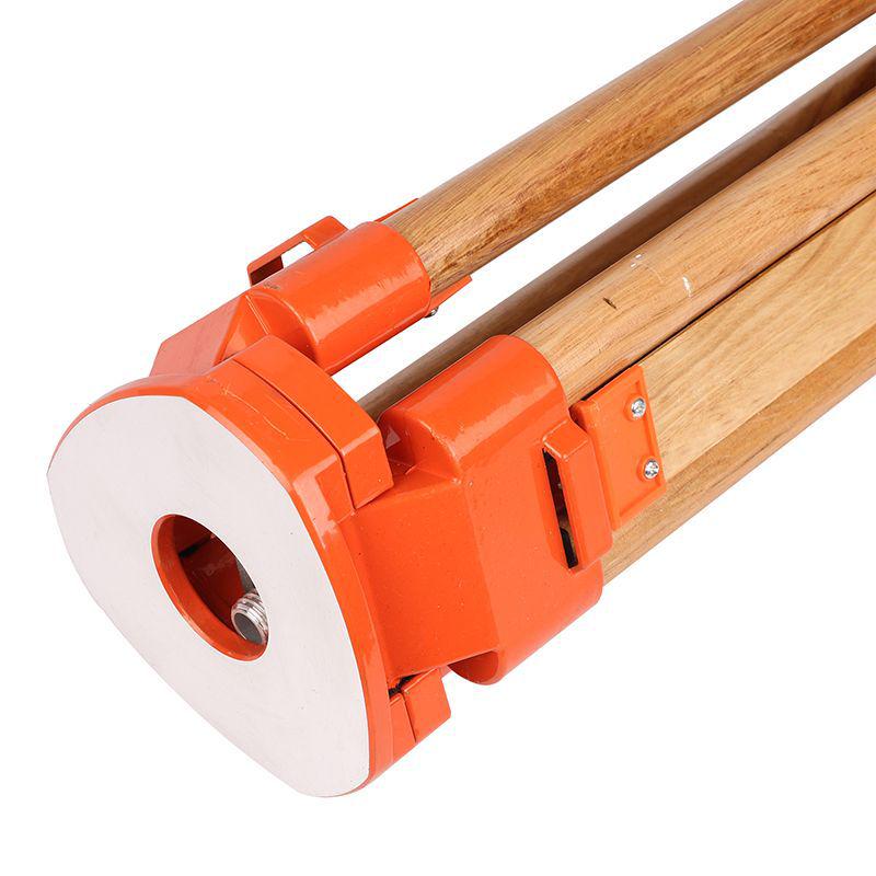 Durable Aluminum-Wood Total Station Leveling Instrument with Thickened Theodolite Tripod