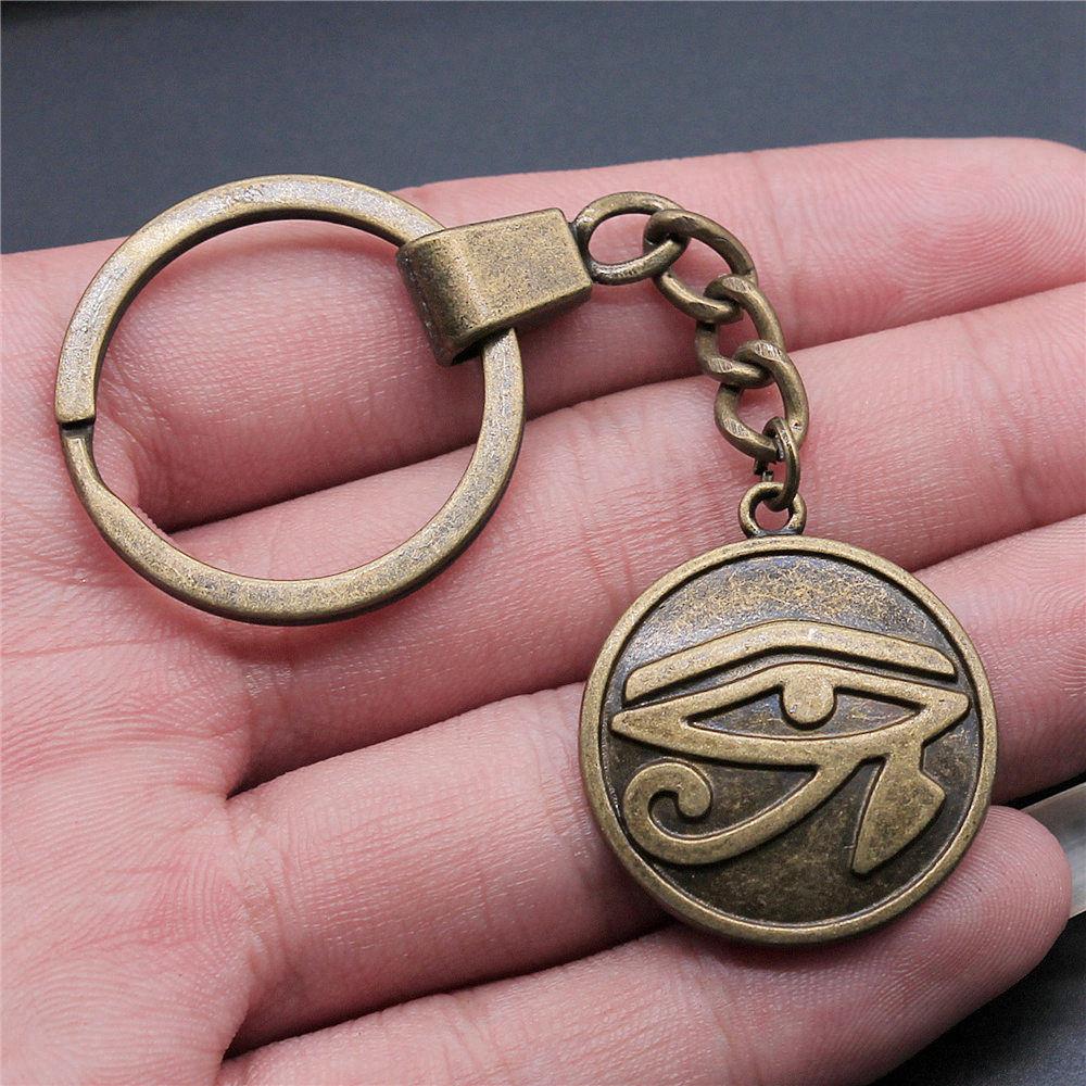 Star of David Talisman Amulet Pendant Antique Bronze Metal Keychain with 30mm Ring for Boys Bag Charm