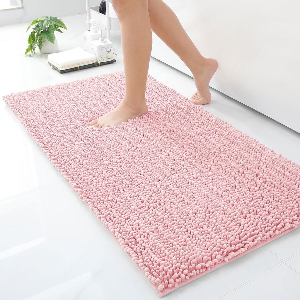 Kitinjoy Chenille Badezimmermatten Extra Dick Saugfähig Rutschfest Badeteppiche Maschinenwäsche Plüsch Teppich Wohnzimmer Luxus Bodenmatten