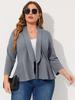 Women's White Blazer Jacket with Flared Sleeves, Casual Slim Fit Suit Coat for Office or Daily Wear