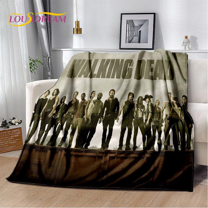 The Walking Dead Horror Soft Plush Blanket,Flannel Blanket Throw Blanket for Living Room Bedroom Bed Sofa Picnic Cover Bettdecke
