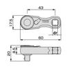 [Tone] Stubby Ratchet Handle (Hold Type) RH2HSS2, 6.35mm (1/4") Silver