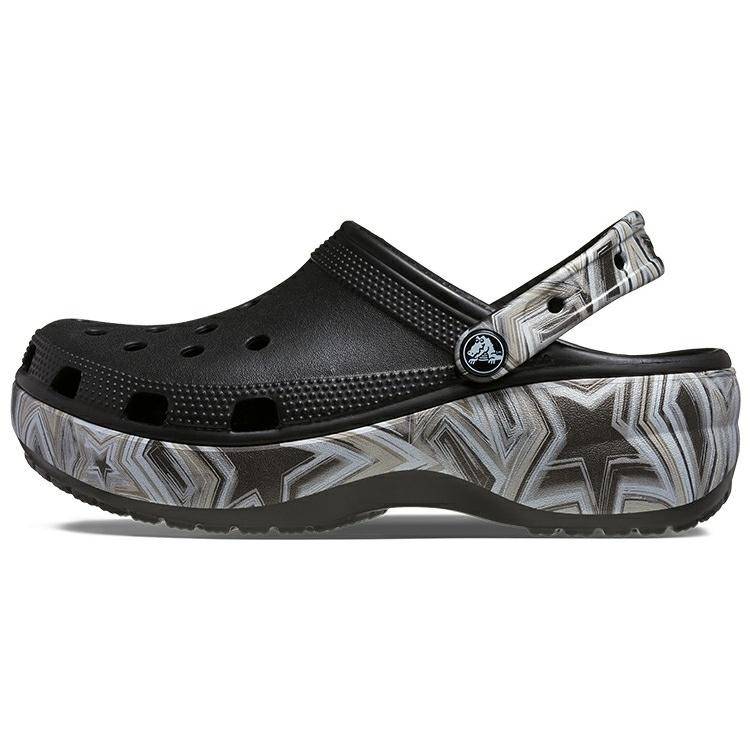 (WMNS) Crocs Classic Crush Disco Clog Black Women s 208123-0C4 EU 34-35