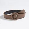 Round Buckle PU Simple Versatile Basic Clothing Belt Fashion Girls Children's Belt Skirt Belt Women's Belt