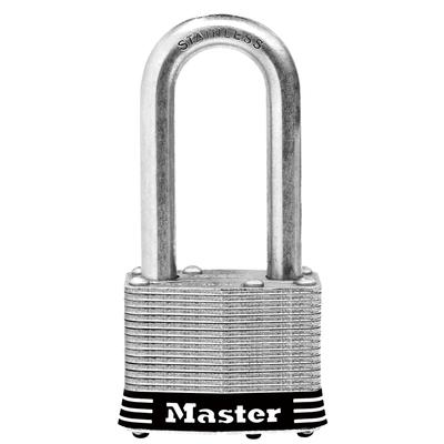 Body Width Shackle Height Stainless 5SSKADLH (Master Lock) Padlock, Keyed, Outdoor, Weatherproof, Rustproof, 51mm, 51mm, Steel, Security,
