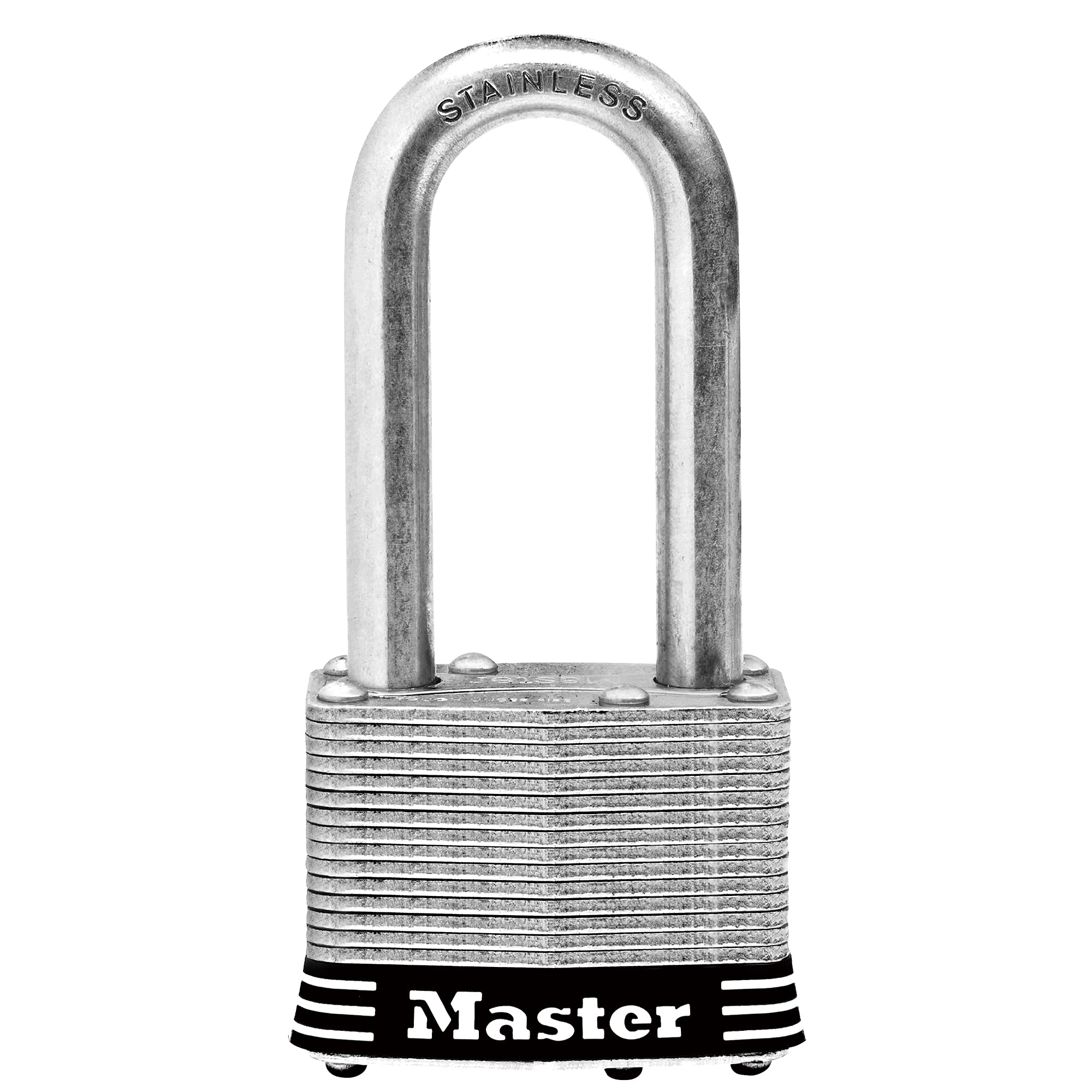 Master Lock Body Width Shackle Height Stainless 5SSKADLH (Master Lock) Padlock, Keyed, Outdoor, Weatherproof, Rustproof, 51mm, 51mm, Steel, Security,