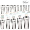 Professional 14Piece Caulking Nozzle Set, Stainless Sealant Dispensing Tip for DIYer and Craft Smooth Sealing Experience