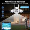 YOOSEE Ai APP Triple-lens Camera HD 15MP WIFI Outdoor Camera Waterproof Mobile Tracking IP CCVT Two-way Talk