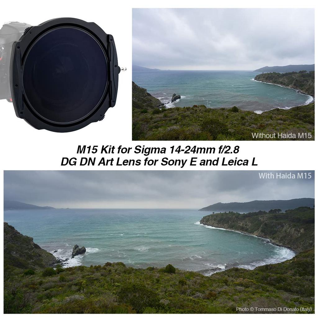 Haida M15 Filter Holder for 150mm Square Filters with Adapter Ring for SIGMA DG DN Art SONY 14-24mm F2.8 E/L