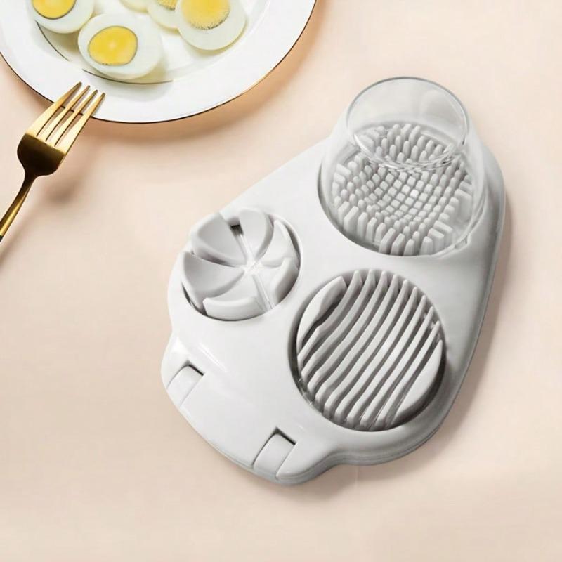 Duty Manual Egg Slicer, Crusher, and Chopper - Multi-Functional Egg Cutter Tool with Circular Blade for Precise Egg