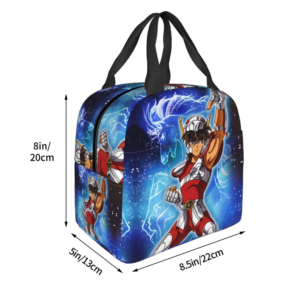Custom Saint Seiyas Lunch Bag Men Women Warm Cooler Insulated Lunch Boxes for Adult Office