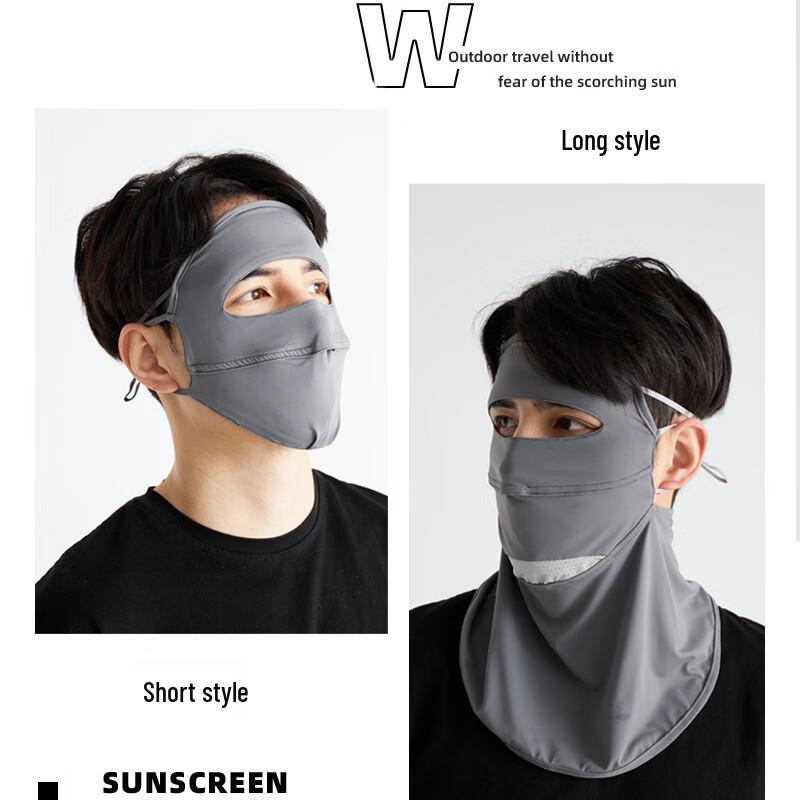 MEET SUNNY Ice Silk Sun Protection Face Mask with Neck Guard