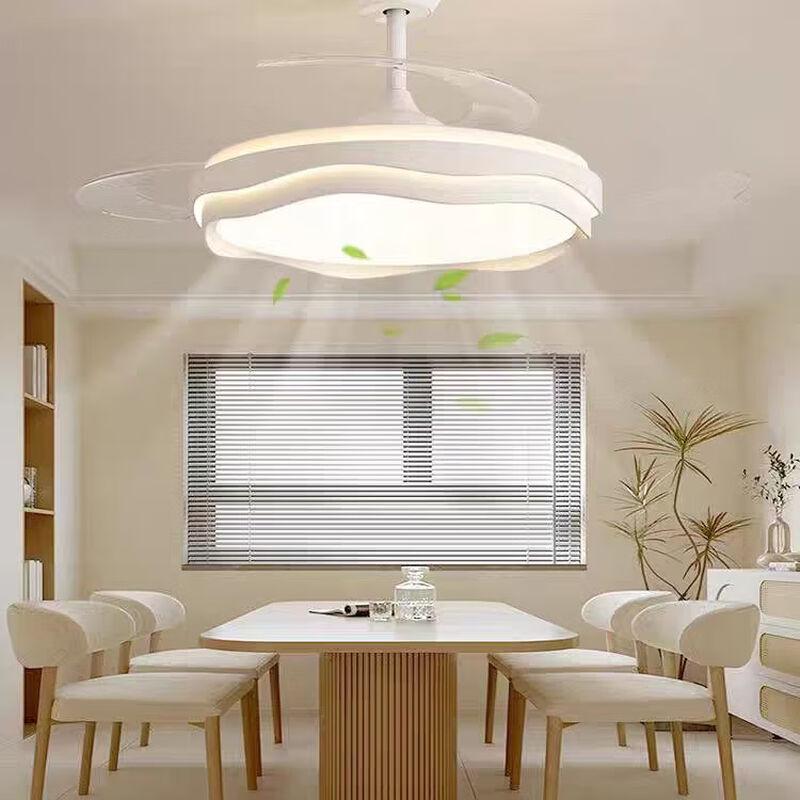 Dream Bubble 42-inch Double Wave Invisible Ceiling Fan with LED Light