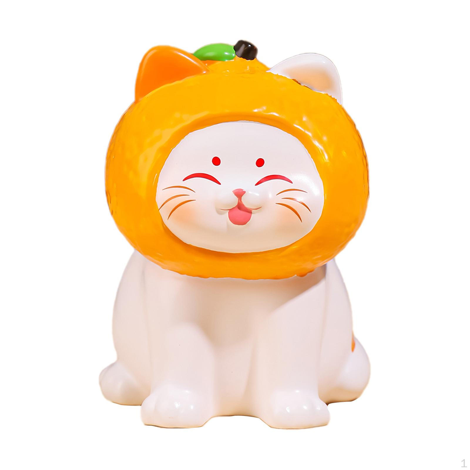 

Статуэтка счастливого кота, креативная статуэтка, подарок на день рождения, милая скульптура, настольное украшение для дома, спальни 3.5x3.9x4.9 cm_Style F