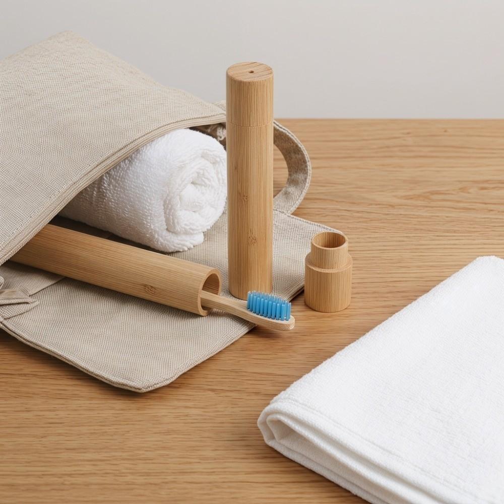 Eco Friendly Toothbrush Holder Bamboo Toothbrush Protect Box  Home Travel Camping