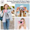 Silicone Protective Case Soft Camera Cover with Removable Lens Cover for Canon Powershot G7X Mark II Digital Camera