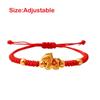 Golden Jewelry Zodiac Bracelet Braided Red Thread Rope Lucky Bracelet Feng Shui Amulet  Party Gift