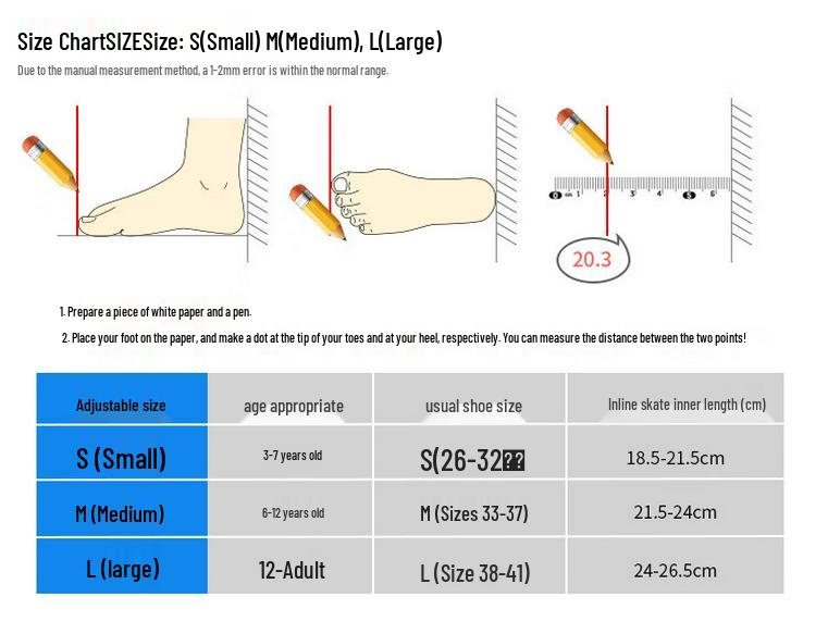 Chiwang Baibo Kids Adjustable Inline Skates