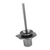Toilet Brush with Storage Holder Aluminum Alloy Long Handle High Density Bristles Space Saving Toilet Scrubber for Home
