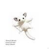 Sugar Glider Keychain Cute Stuffed Soft Flying Squirrel Charm for Backpack, Keys Gray