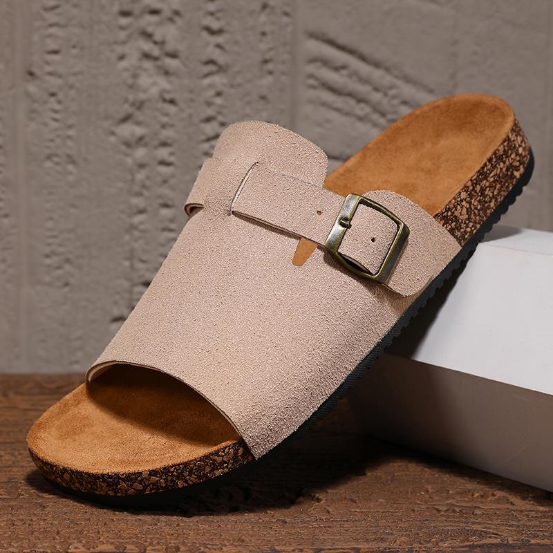 Fashion New Arrival Fashion New Men's Monk Strap Outdoor Cork Slippers Male Summer Open Toe Sandals Chanclas De Hombre