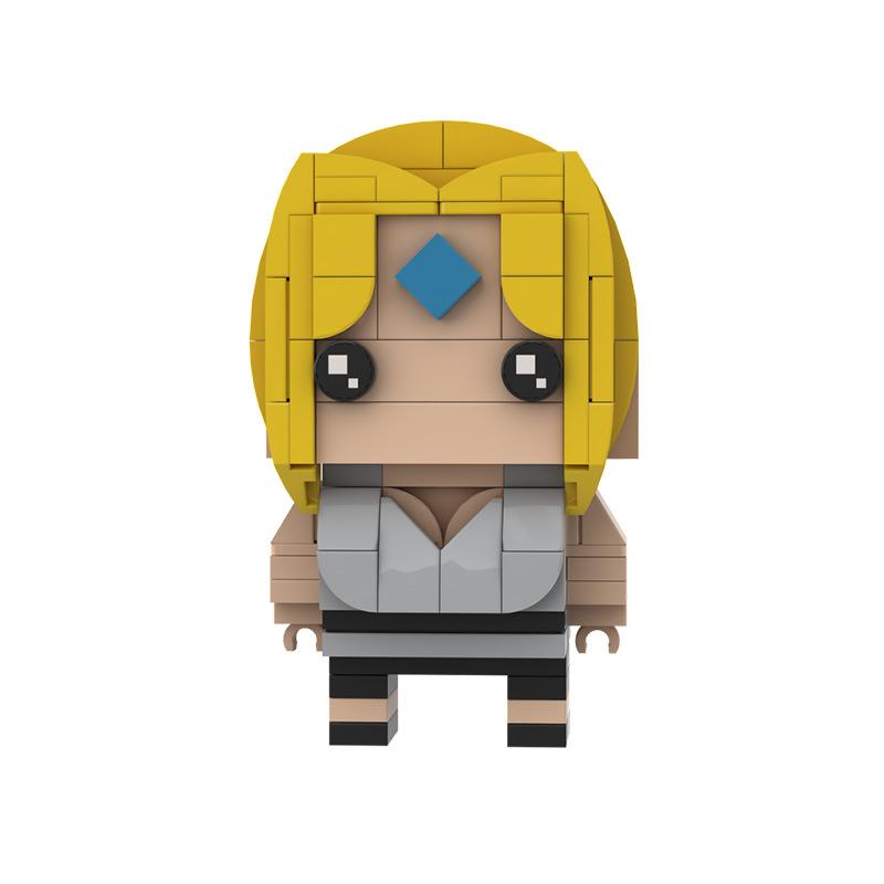 Building Block Compatible With Small Particle Naruto Square Head Kakashi, Sai, Naruto, Konoha Set