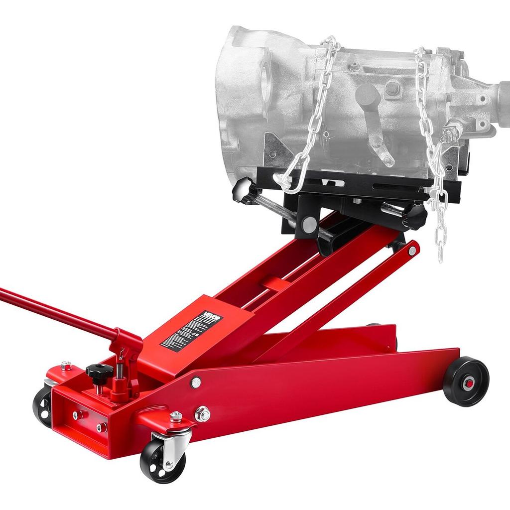 Low Profile Floor Jack, 1000 Lbs / 0.45 Ton Lifting Capacity Telescoping Transmission Floor Jack, 16-64 Cm Lifting Height, 360° Swivel Front Wheels,