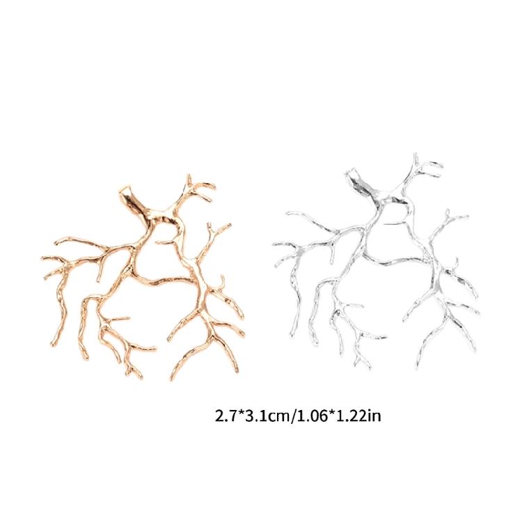 5 Copper Plating Silver/  Accessory Tree Branch Blank Base Necklace Pendants