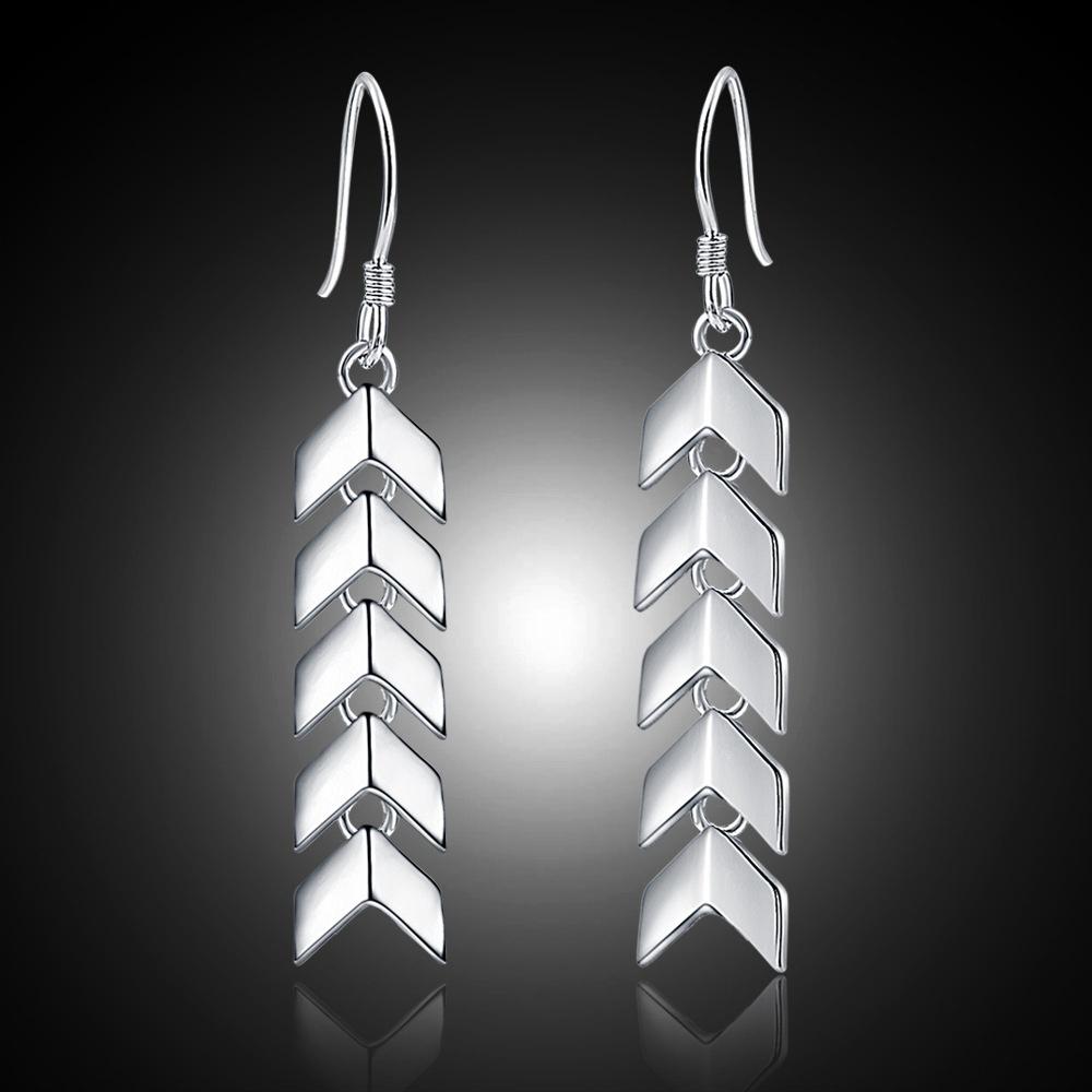 

Exquisite Long Drop Arrow Dangle Hook Earrings Party Charm Anti-allergic Dangle Luxury Earring срібний