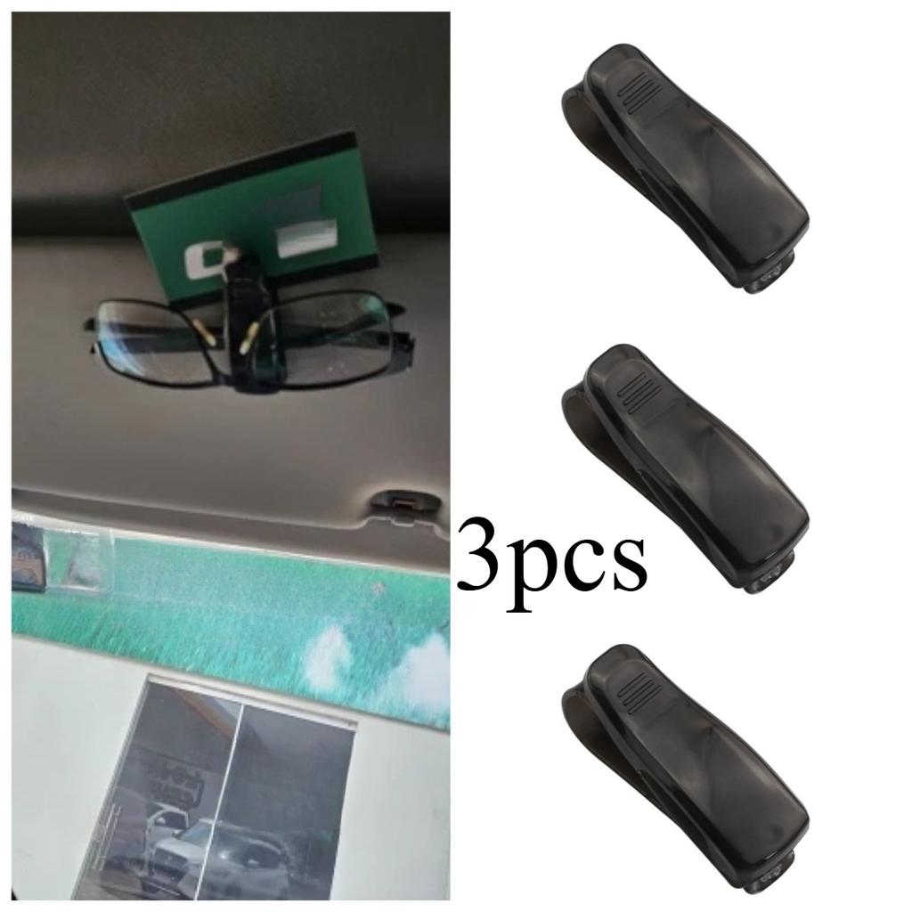 1/2/3/4/5pcs Universal Auto Sun Visor Glasses Holder Car Box Sunglasses Clip Card Ticket Holder Stand Fastener Case Eyeglasses