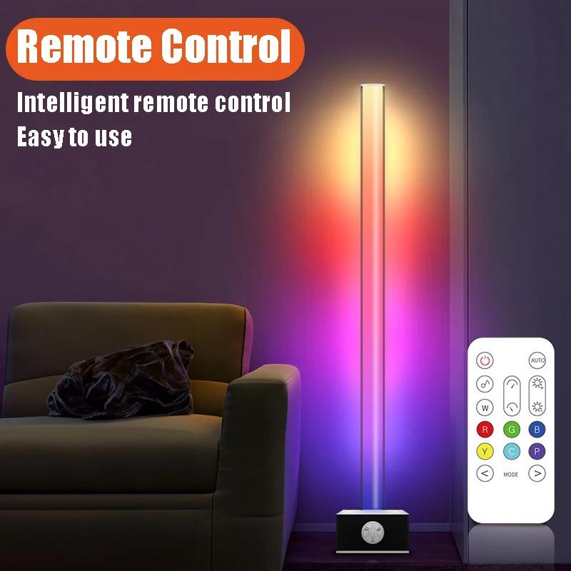 RGBIC Corner Floor Lamp LED Atmosphere Light APP Control Pickup Sound Lights for Bedroom Living Room Party Decorations Lighting