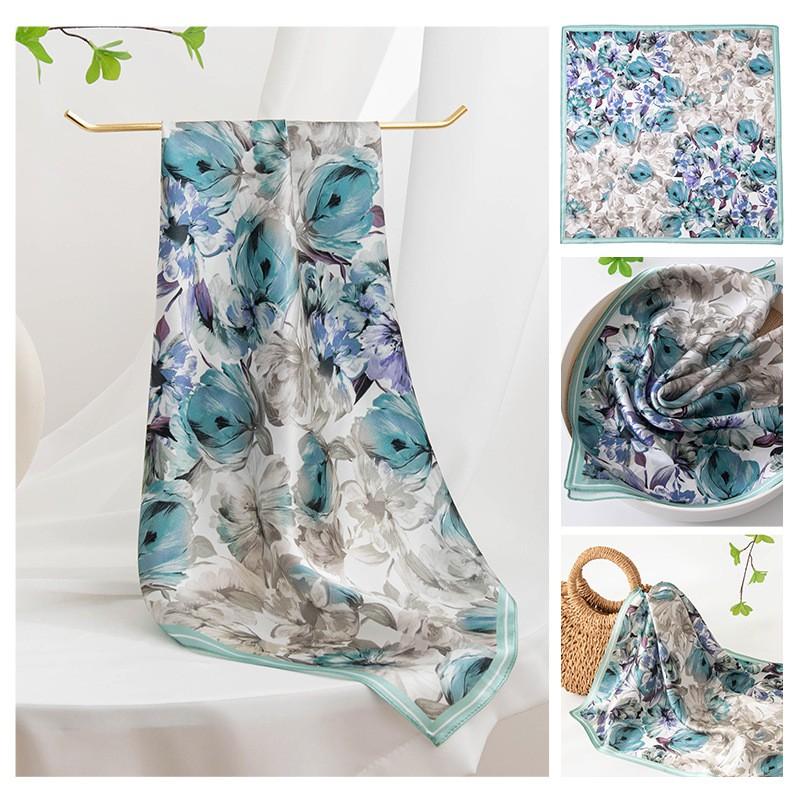 Womens Silk Scarf 2026 Fashion Square Mulberry Decorative Shawl Gift