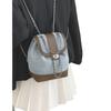 Denim Backpack for Women New Small Fragrance Backpack Fashionable and Versatile Diamond Chain Women's Backpack Trendy