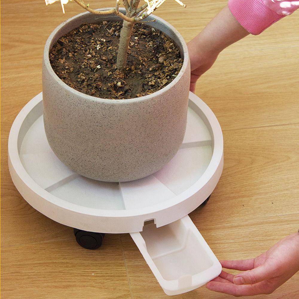 Heavy Duty Universal Wheel Mobile Base Non-Slip Rolling Plant Tray Plants Holder  Balcony Yard