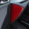 Real Soft Carbon Fiber Sticker For Tesla Model 3 Highland 2025 Car Front Door Slot Panel Interior Trim Decor Accessories