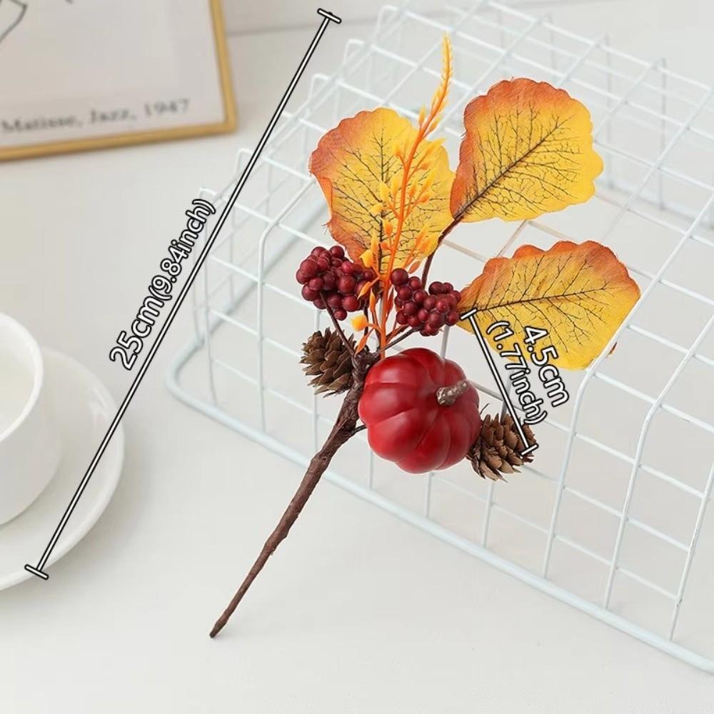 Flannelette Pumpkin Maple Leaf Decor Berry Branches Artificial Maple Pumpkin Berry Branches Pumpkin Home