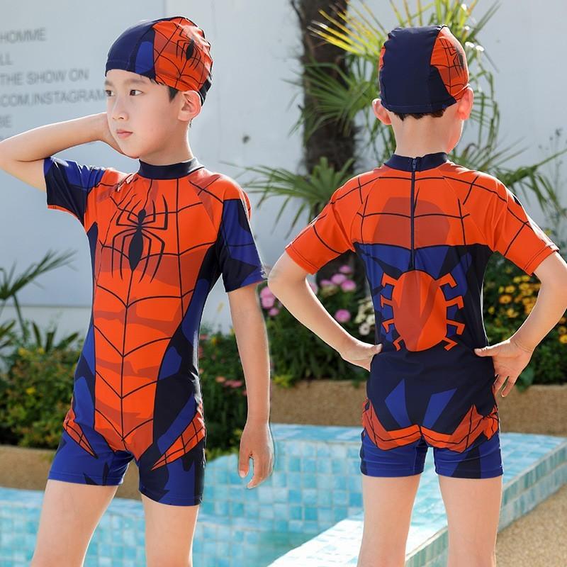 Children's Color-blocked Hollow One-piece Swimsuit