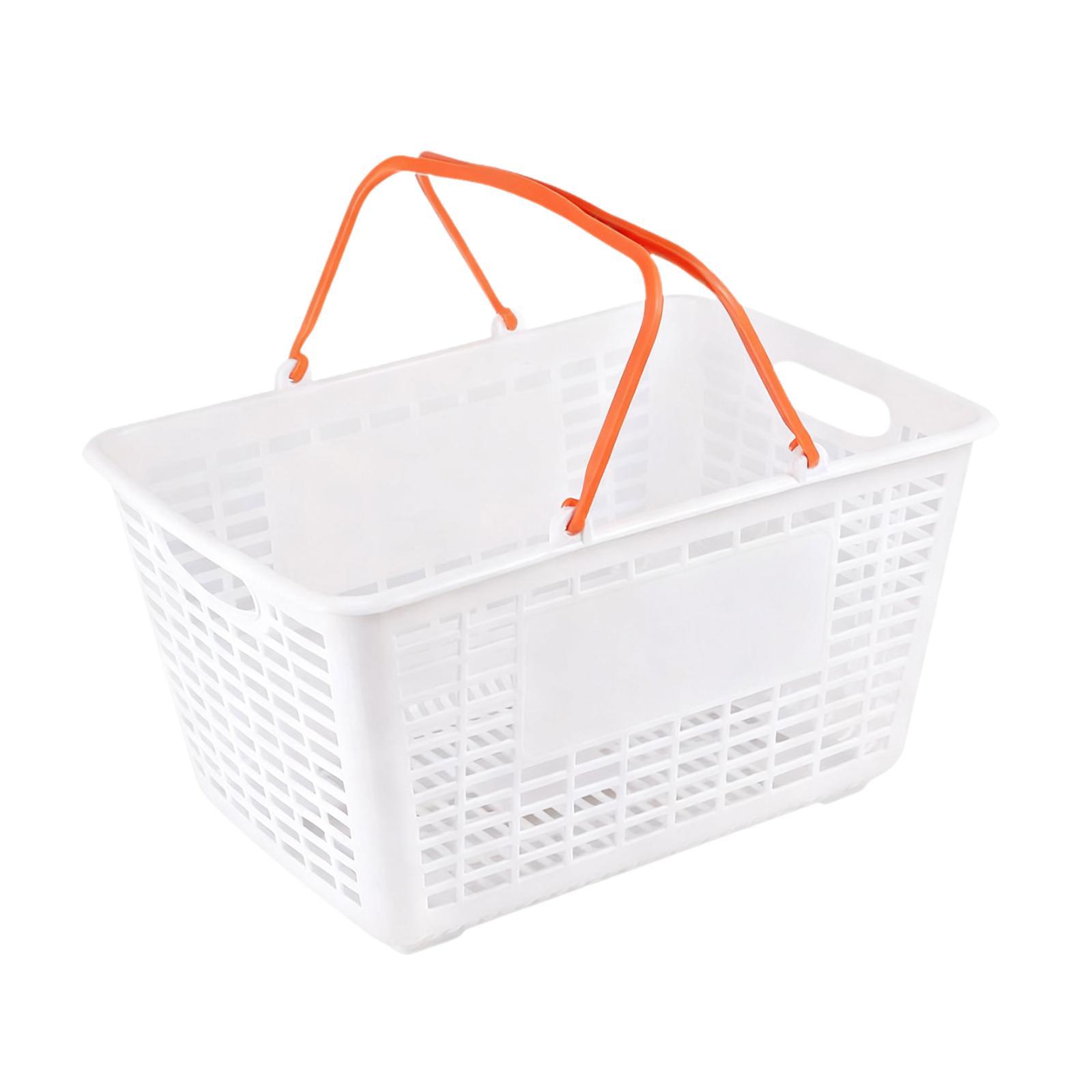 

Shopping Basket Grocery Basket Multifunction Lightweight Ergonomic Supermarket Organizer for Food Toys Under Cabinet Bathroom помаранчевий